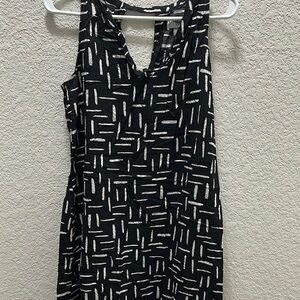 Old Navy Black and White Halter Sheath Mini Dress